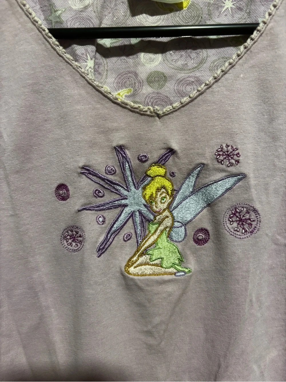 Disney Lavender Tinker Bell Embroidered Tank Top - Picture 2 of 8
